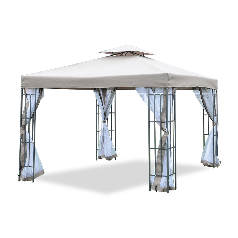 Acessório de tenda de dupla camada para cima com aresta lisa Poliéster UV30 Proteção resistente à água para pátio ao ar livre Jardim Garden Sun Shade