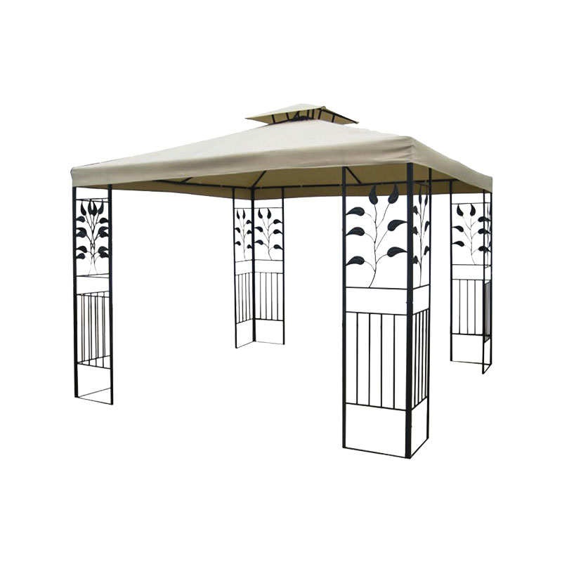 Mata -gazebo ao ar livre de tecido de aço com rede de mosquitos