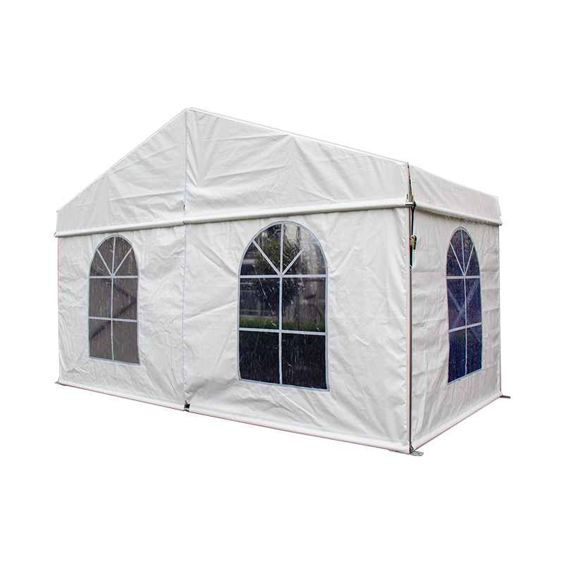 Barraca do quintal para fora, barraca de dossel com 3 paredes laterais, tenda de casamento de festa branca atualizada, pátio à prova d'água Patio Gazebo BBQ Shelter Pavilion para festas piscina de jardim